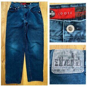 LEVIS SILVER TAB VTG 90’S Women’s Loose Wide Leg High Rise Jeans sz 29W X 31L